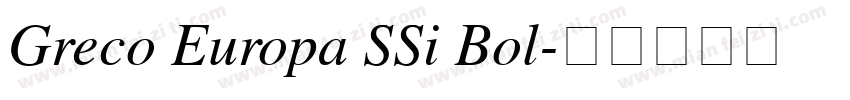 Greco Europa SSi Bol字体转换